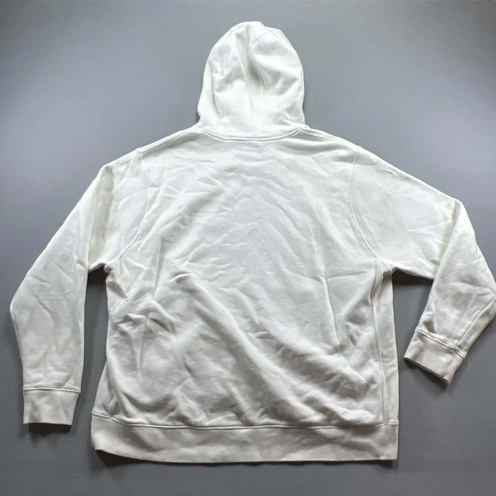 Nike Sportswear Club Fleece Hoodie Mens 2XL Beige Cotton Swoosh Logo Everyday